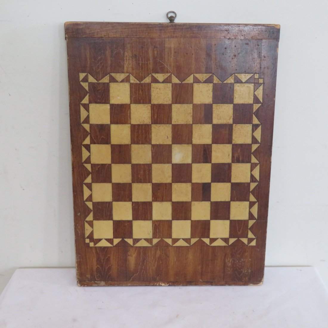 Inlayed game board with bread board ends: Inlayed game board with bread board ends, both sides are inlayed, 23.5" x 17.5" x .75"