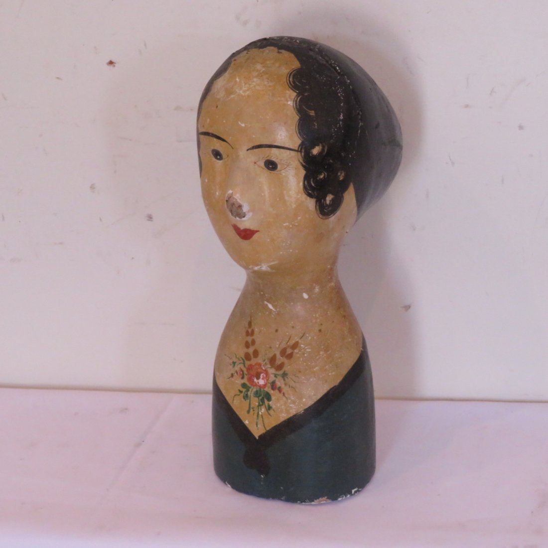 Early milliner's paper mache' head (1 of 8)
