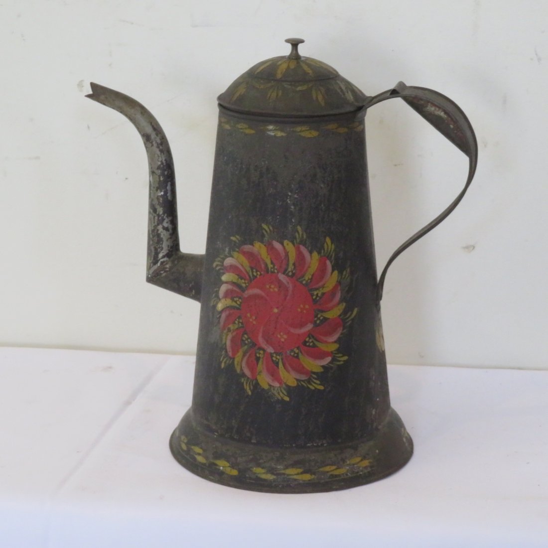 Early toleware coffee pot (1 of 7)