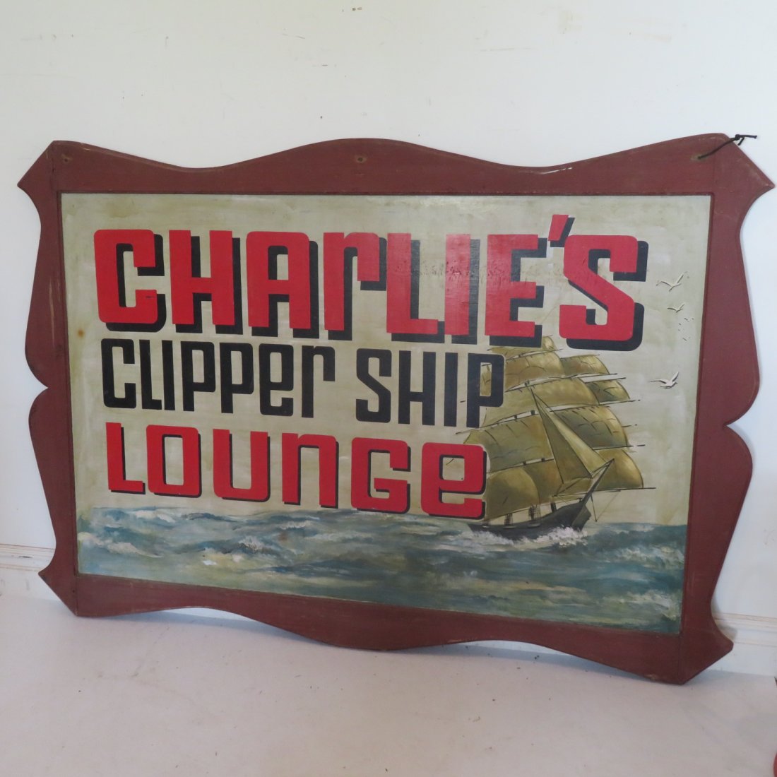 Double sided large sign Charlies Clipper Ship Lounge (1 of 3)
