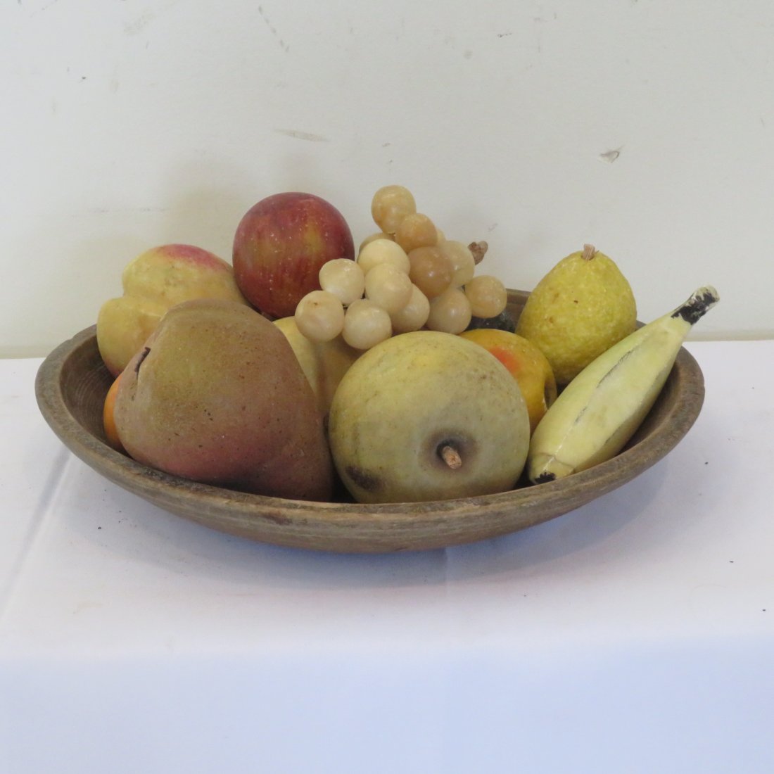 Round wood bowl filled with 1 dozen pcs of stone fruit (1 of 5)