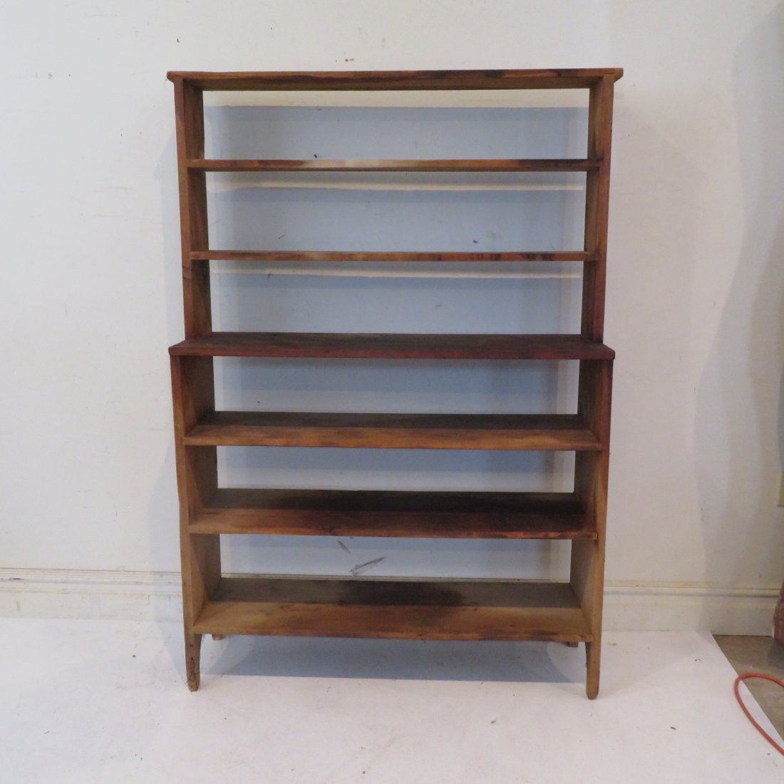 Pine step back set of standing shelves (1 of 6)
