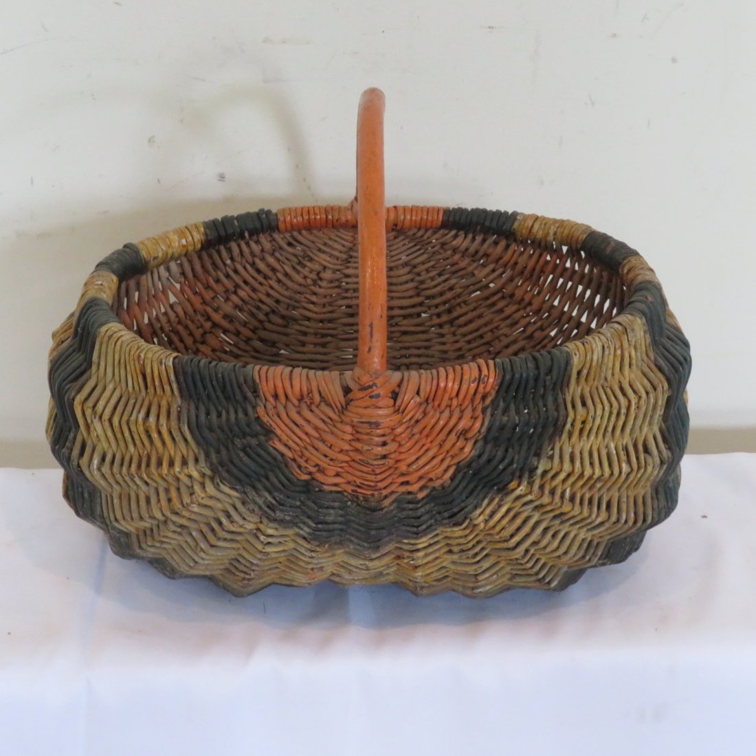 Willow painted market basket (1 of 5)