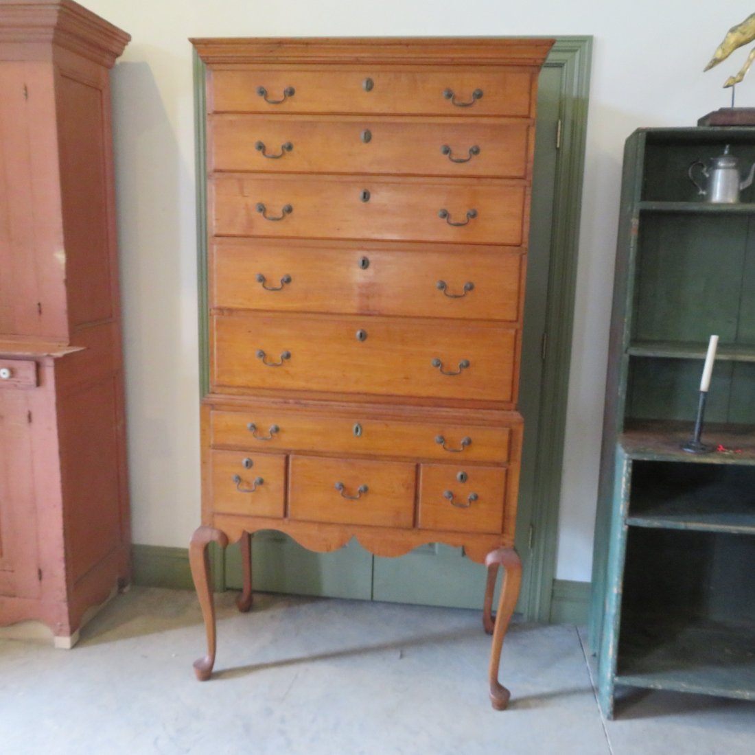 18th century maple Queen Anne highboy (1 of 7)