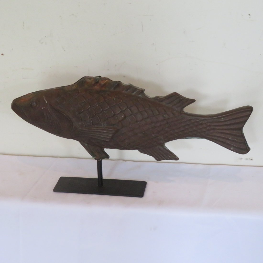 Early 20th century cod copper weathervane (1 of 4)