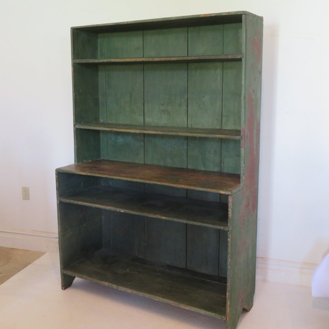 Early 18th century New England open step back cupboard (1 of 7)