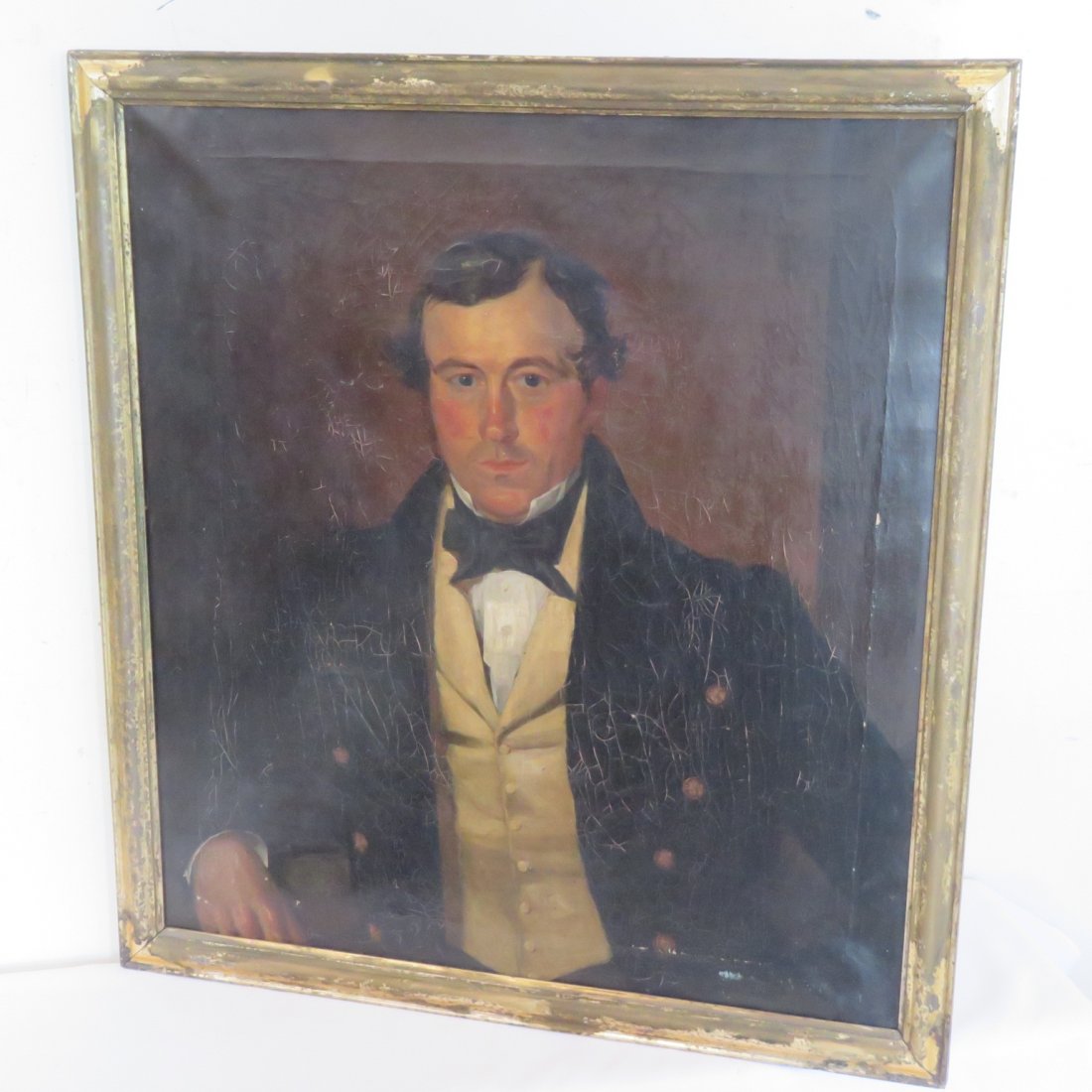 Ca. 1830 O/C portrait of ship captain (1 of 4)