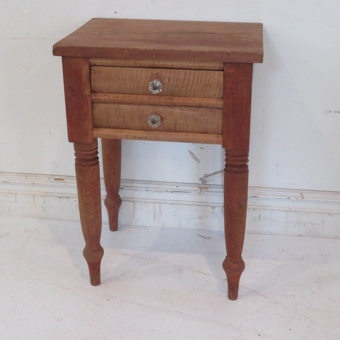 Ca. 1850 2 drawer stand table (1 of 7)