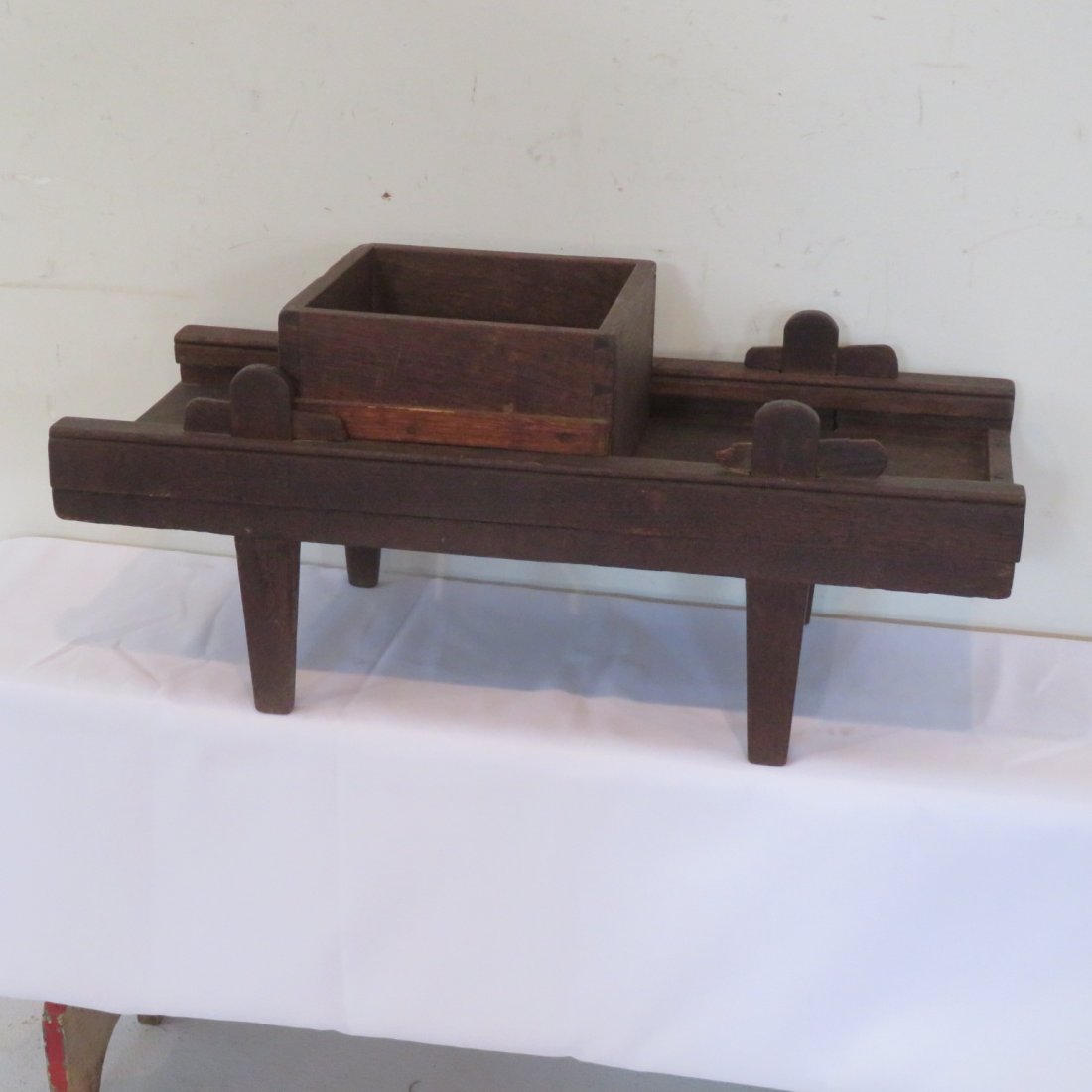 Walnut slaw cutter on legs (1 of 4)