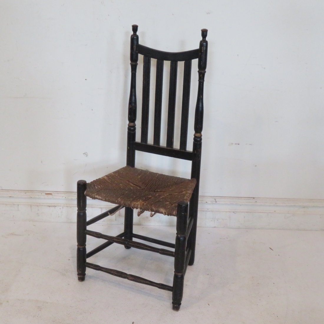 18th century yoke back bannister back side chair (1 of 5)