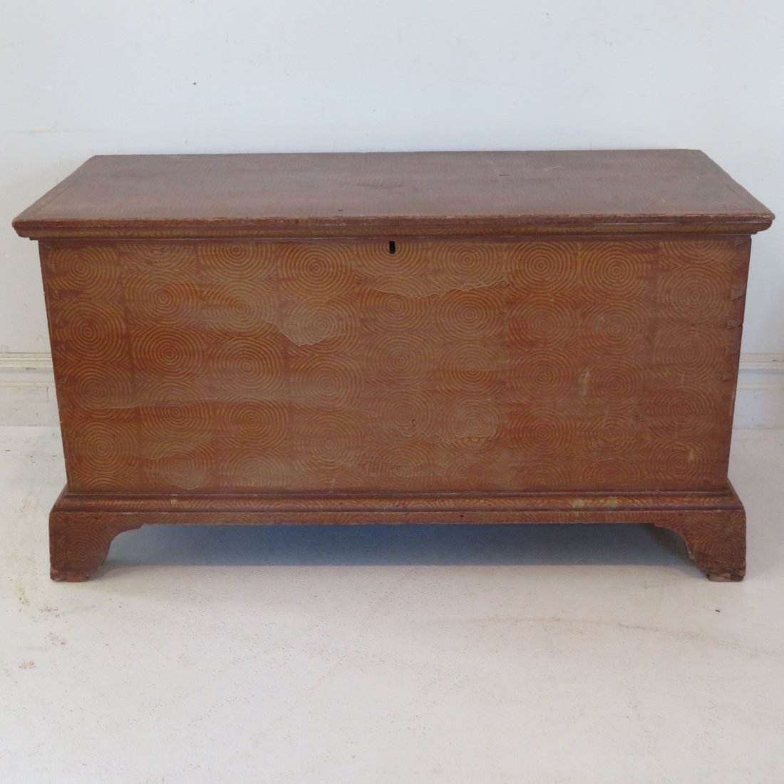 PA pine early dovetailed blanket chest (1 of 7)