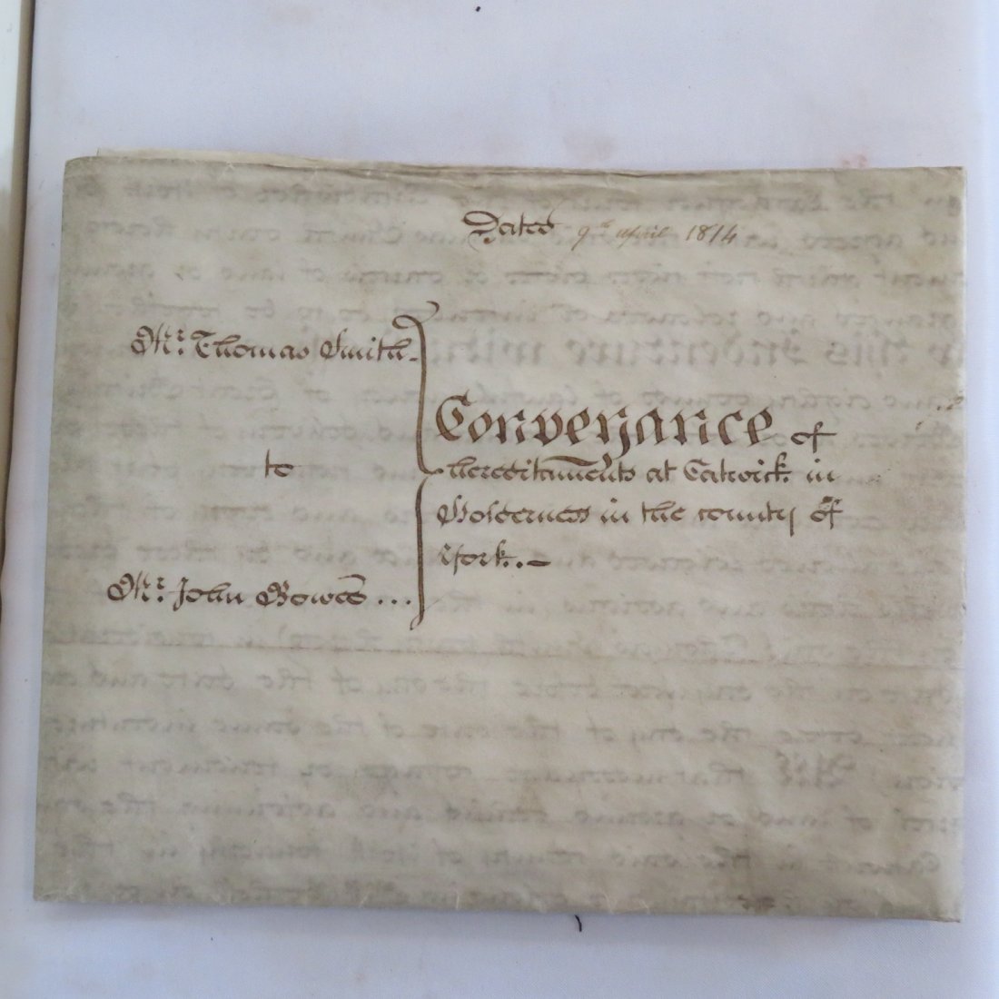 1814 Indenture on vellum (1 of 6)
