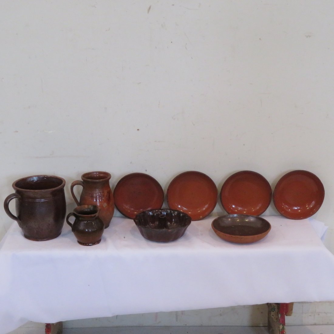 9 pieces of redware (1 of 7)