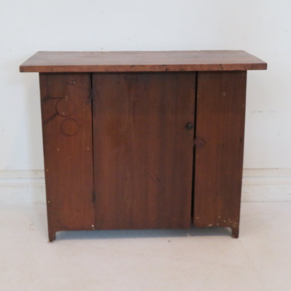 Cherry plank door primitive cabinet (1 of 5)