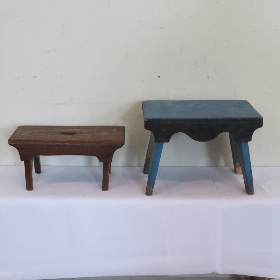2 wooden footstools (1 of 5)