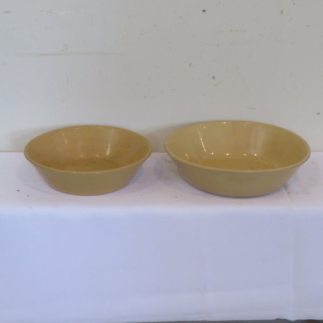 2 Yellowware milk pans (1 of 6)