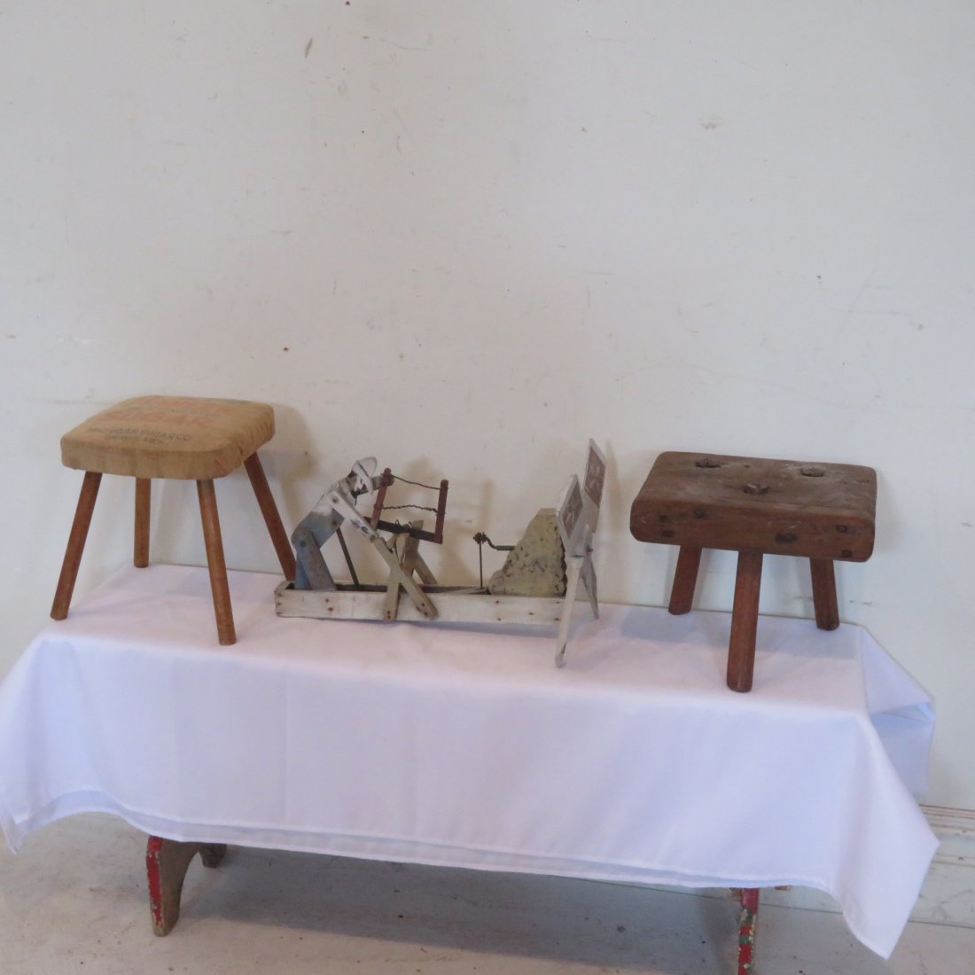 Whirligig and 2 milking stools (1 of 7)