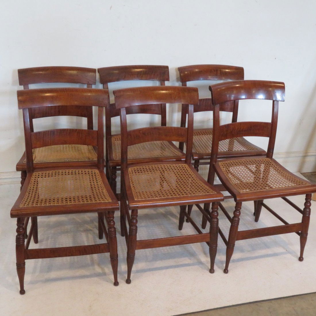 6 tiger maple chairs (1 of 6)