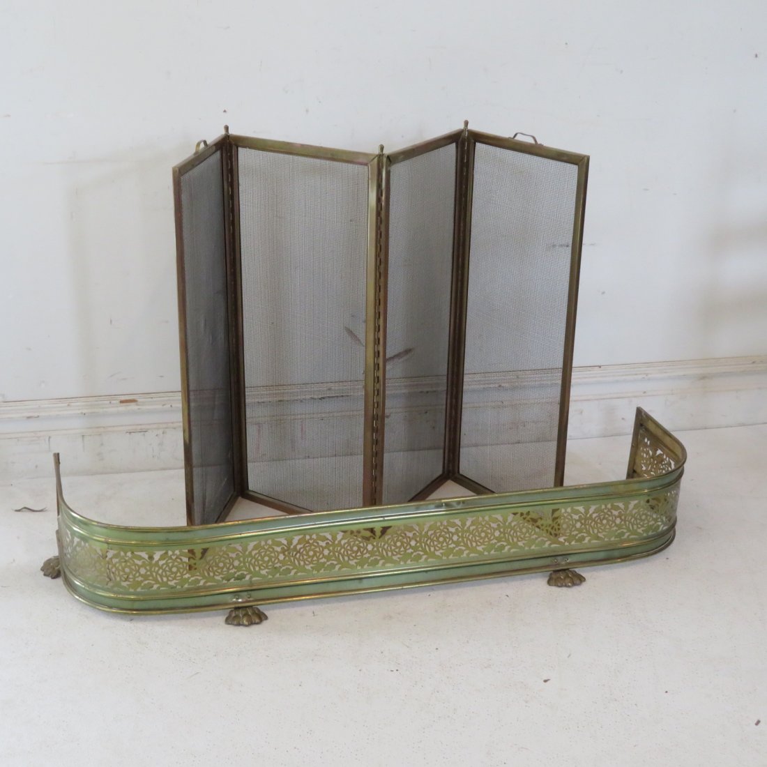 2 brass fireplace items (1 of 3)