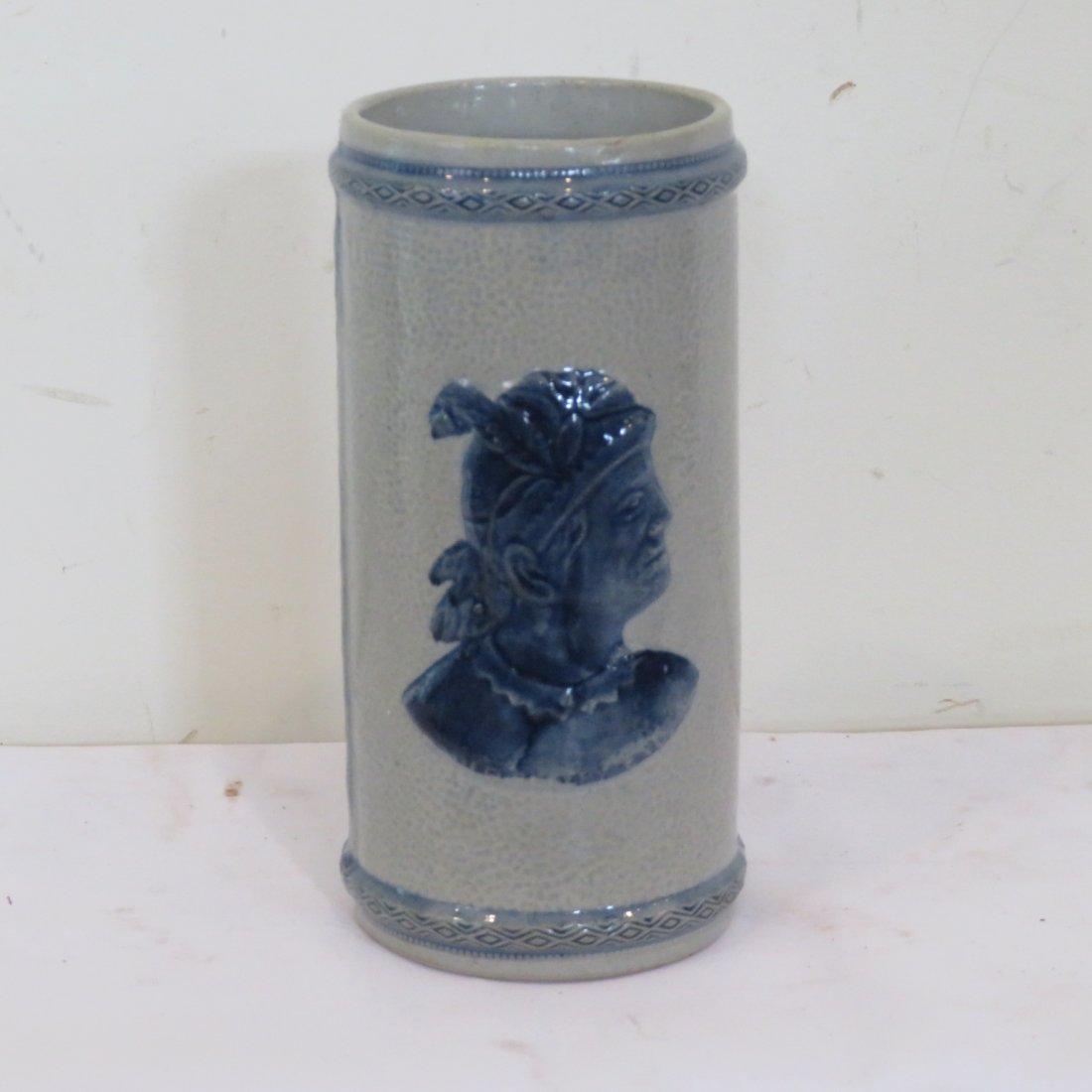 Old Sleepy Eye cattail vase (1 of 4)