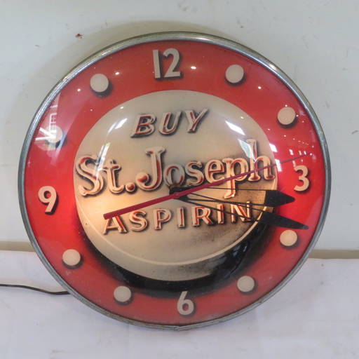 Electric Lighted Pam Advertising Clock