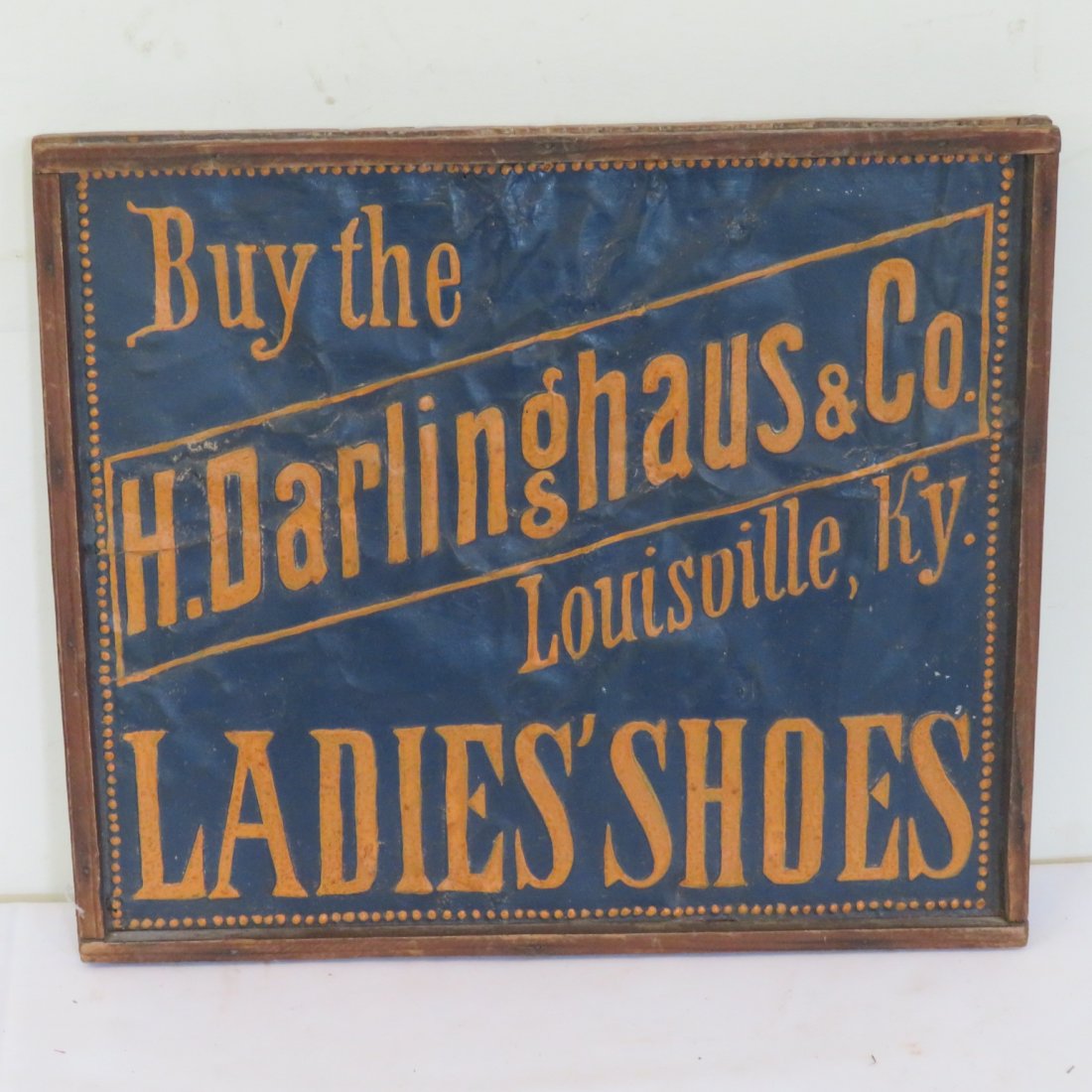 Late 19th century tin advertising sign (1 of 5)