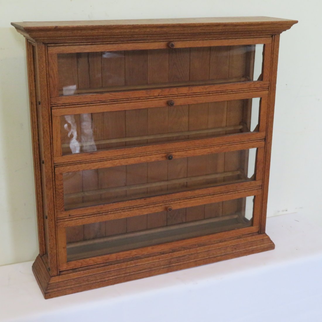 Oak old general store counter ribbon cabinet (1 of 5)