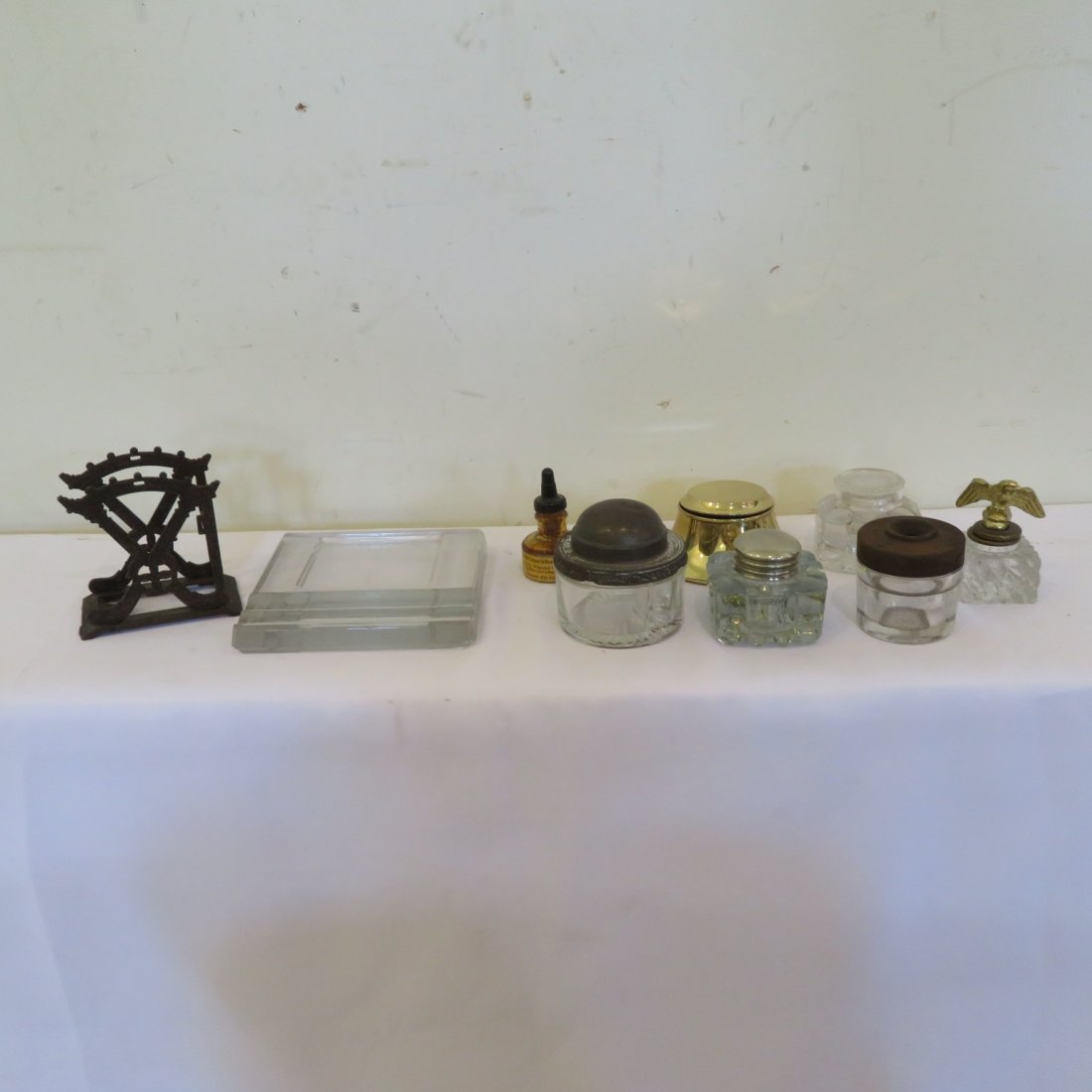 9 inkwells and misc related items (1 of 4)