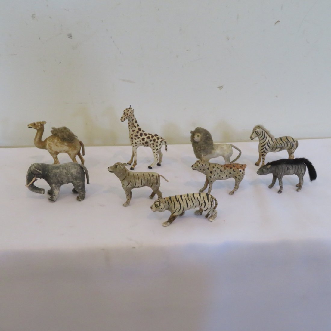 9 miniature wood African safari animals (1 of 10)
