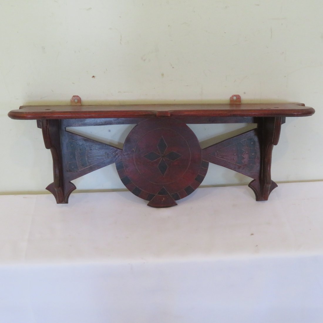Victorian walnut clock shelf (1 of 5)