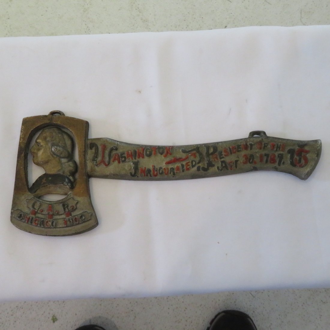 Commemorative cast iron hatchet for Washington (1 of 5)