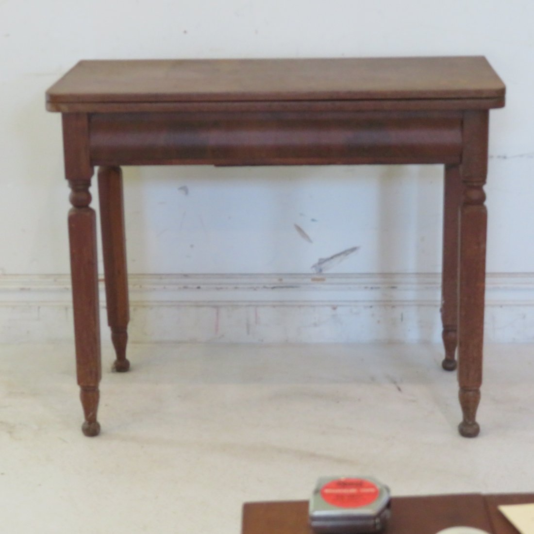 Walnut game table circa 1850 (1 of 4)