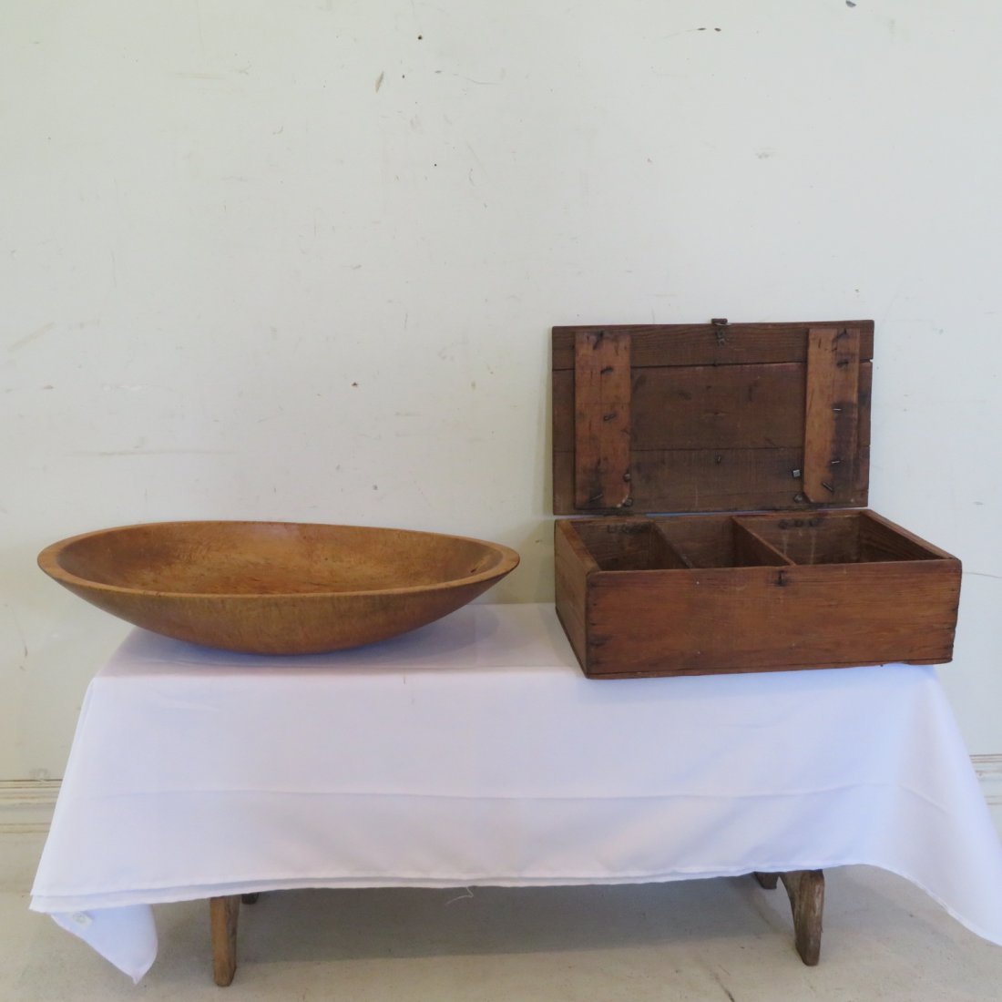 Tiger maple dough bowl and pine seed box (1 of 7)