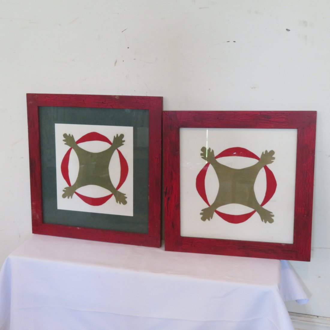2 framed quilt blocks (1 of 3)