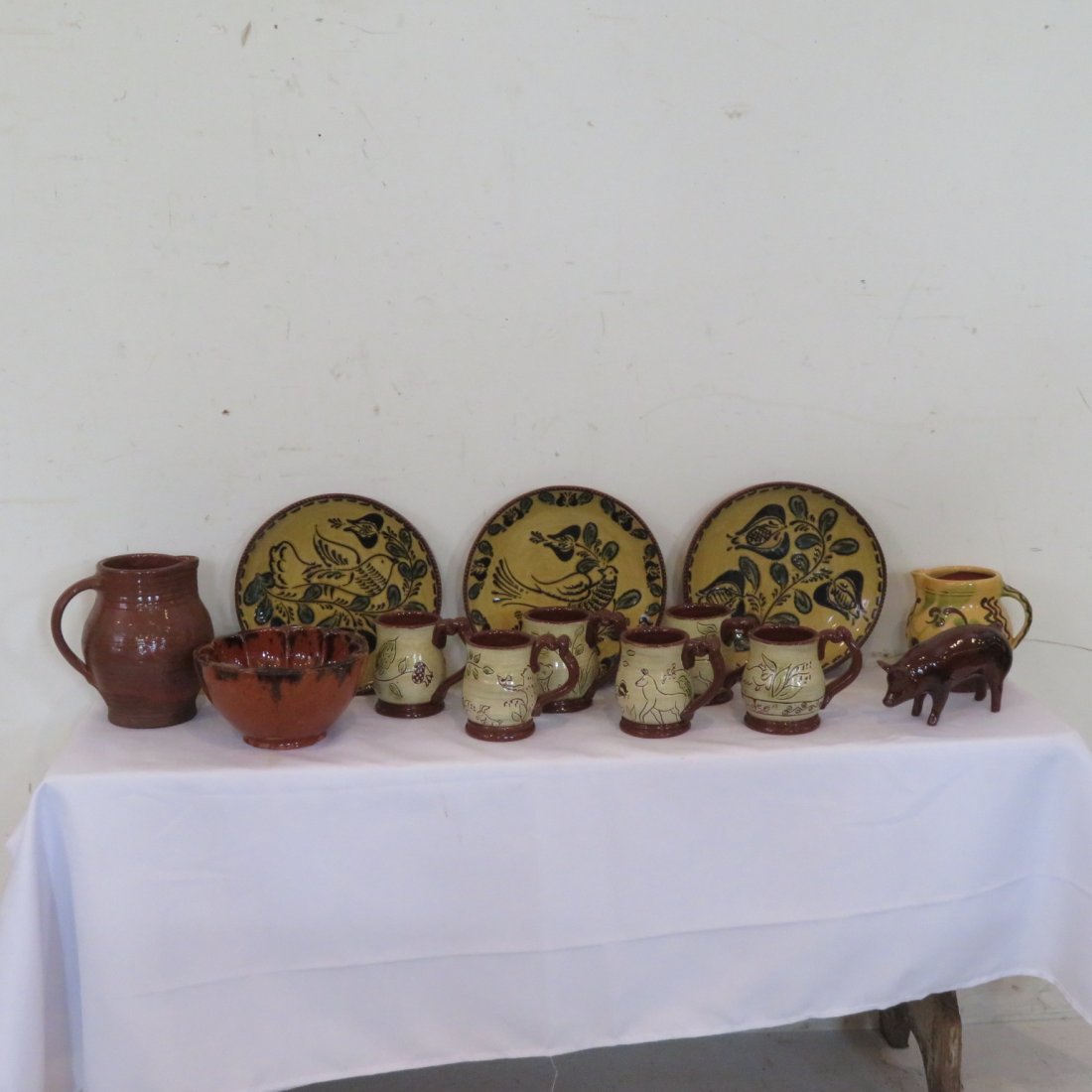 13 pcs of redware (1 of 7)