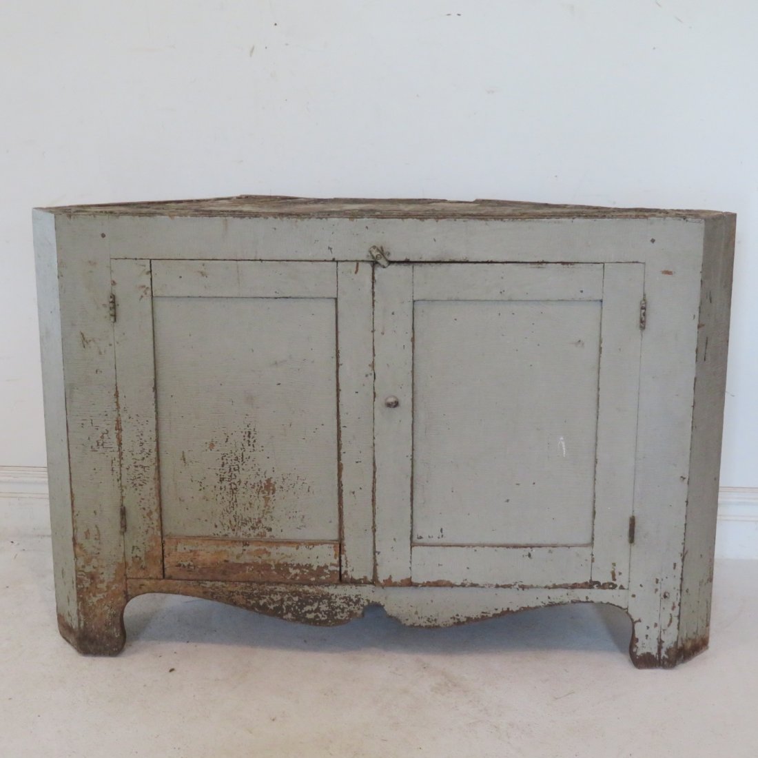 Base to early walnut corner cupboard (1 of 4)