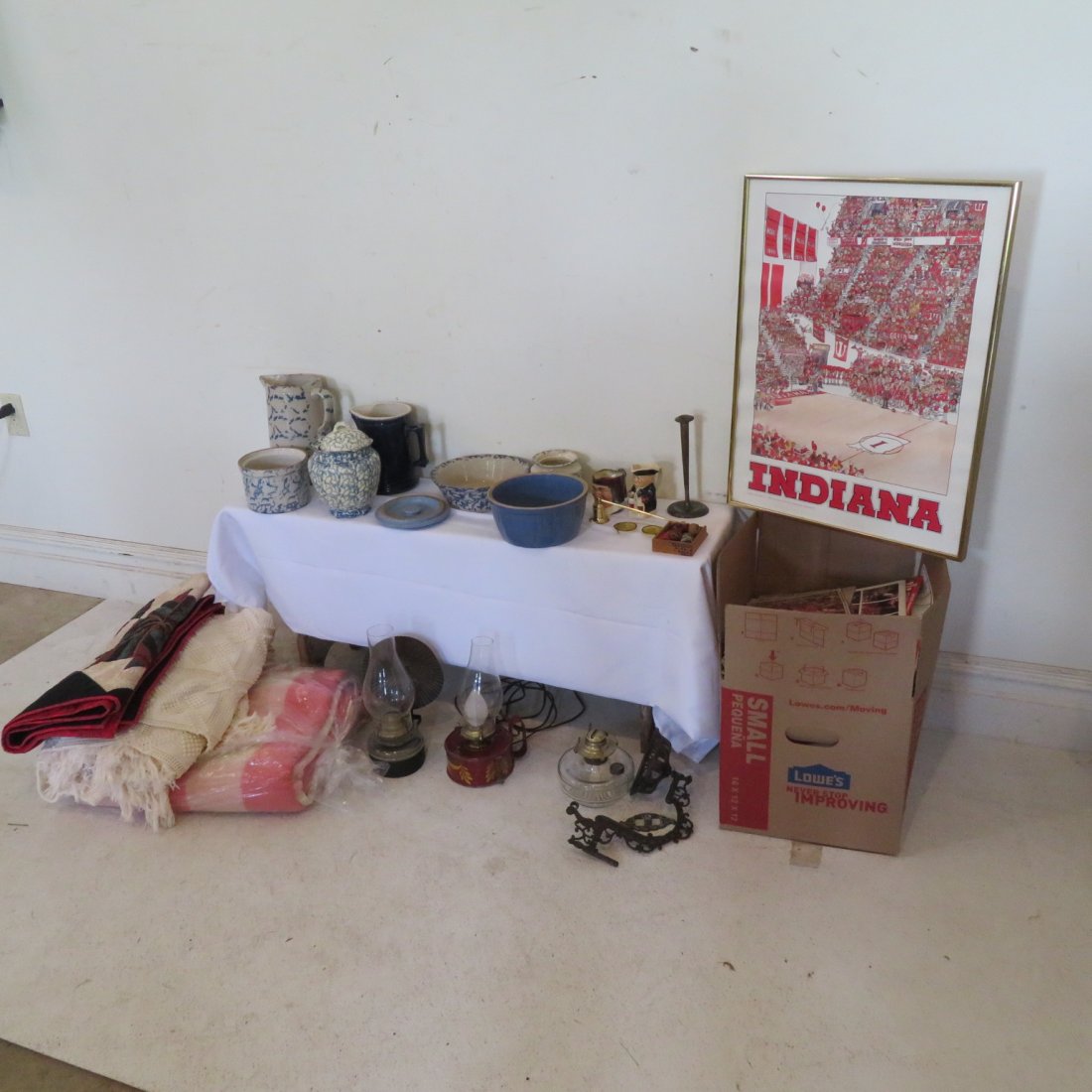 Large group of misc items including IU clothing, lamps (1 of 7)