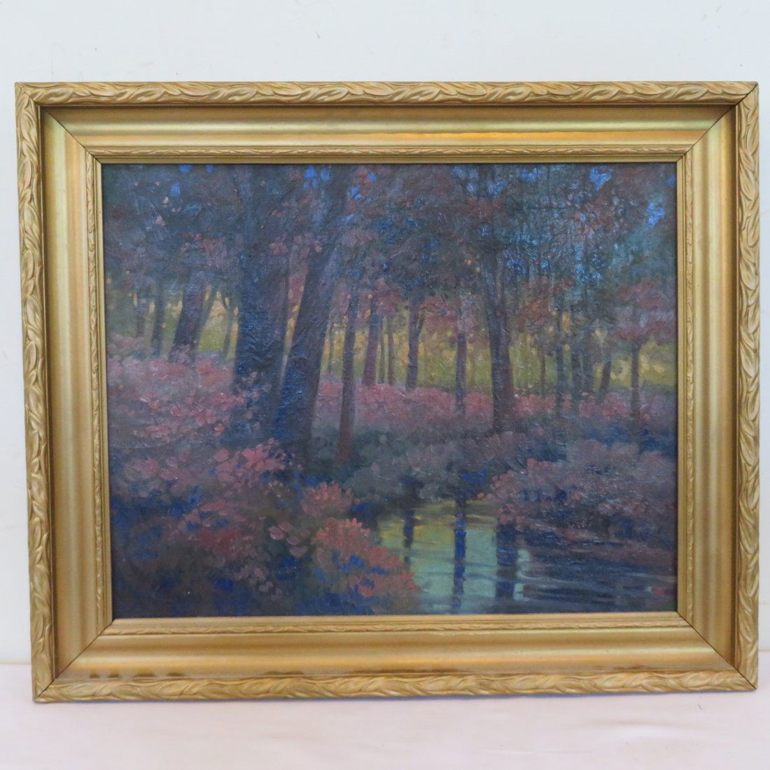 Impressionist oil on canvas landscape painting (1 of 4)