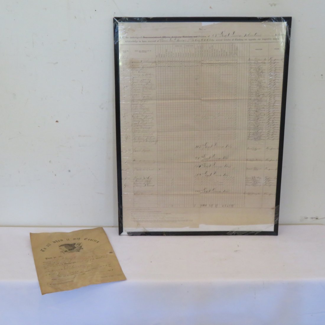 Civil War muster roll and discharge (1 of 6)