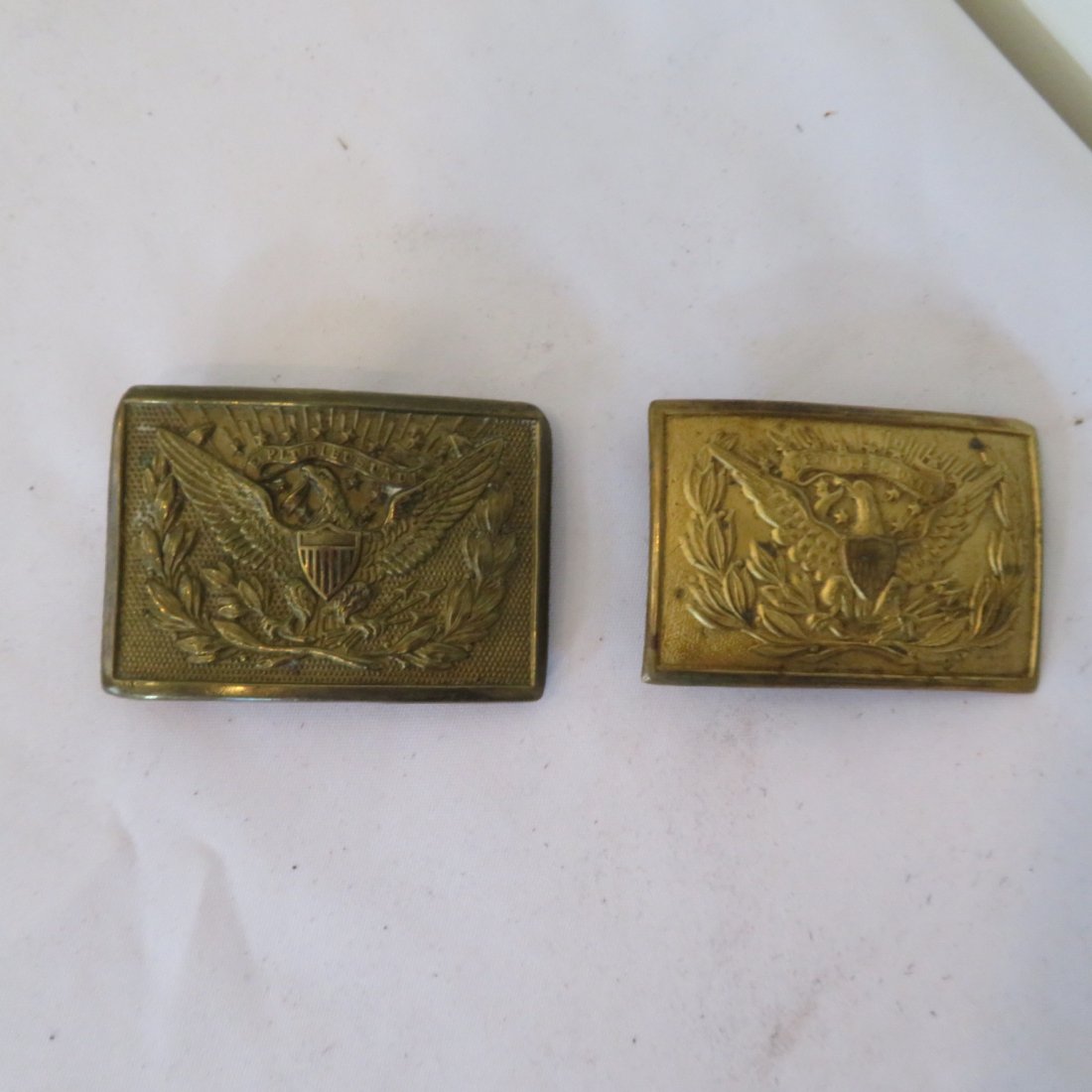 2 post Civil War brass belt buckles (1 of 5)