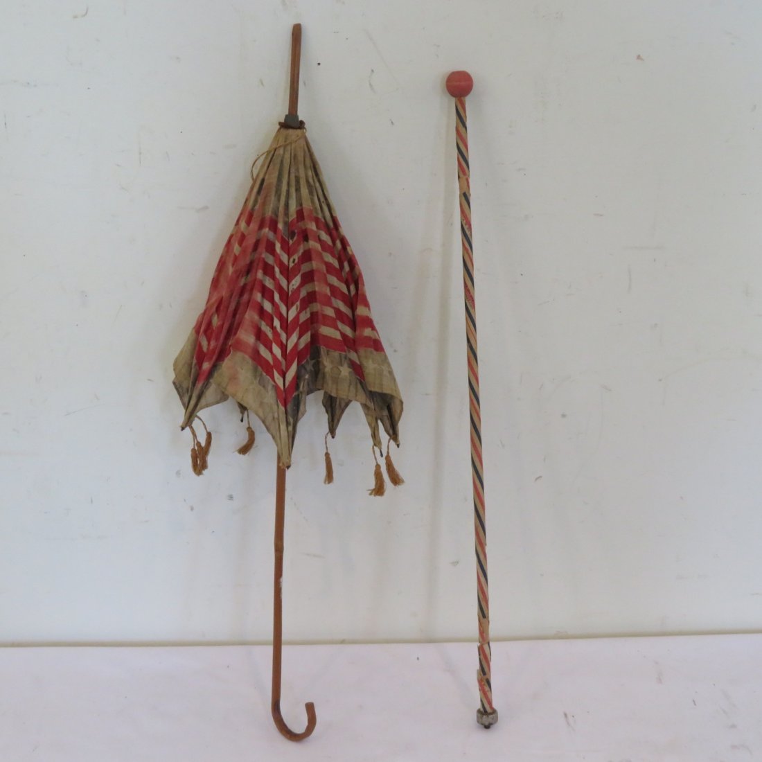 Patriotic parade umbrella and sidewalk cap bomb (1 of 5)