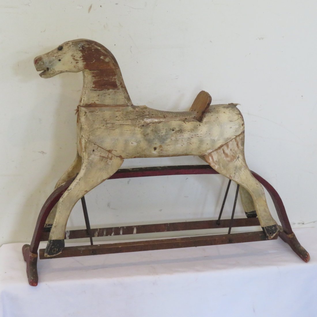Wood rocking horse on glider frame (1 of 6)