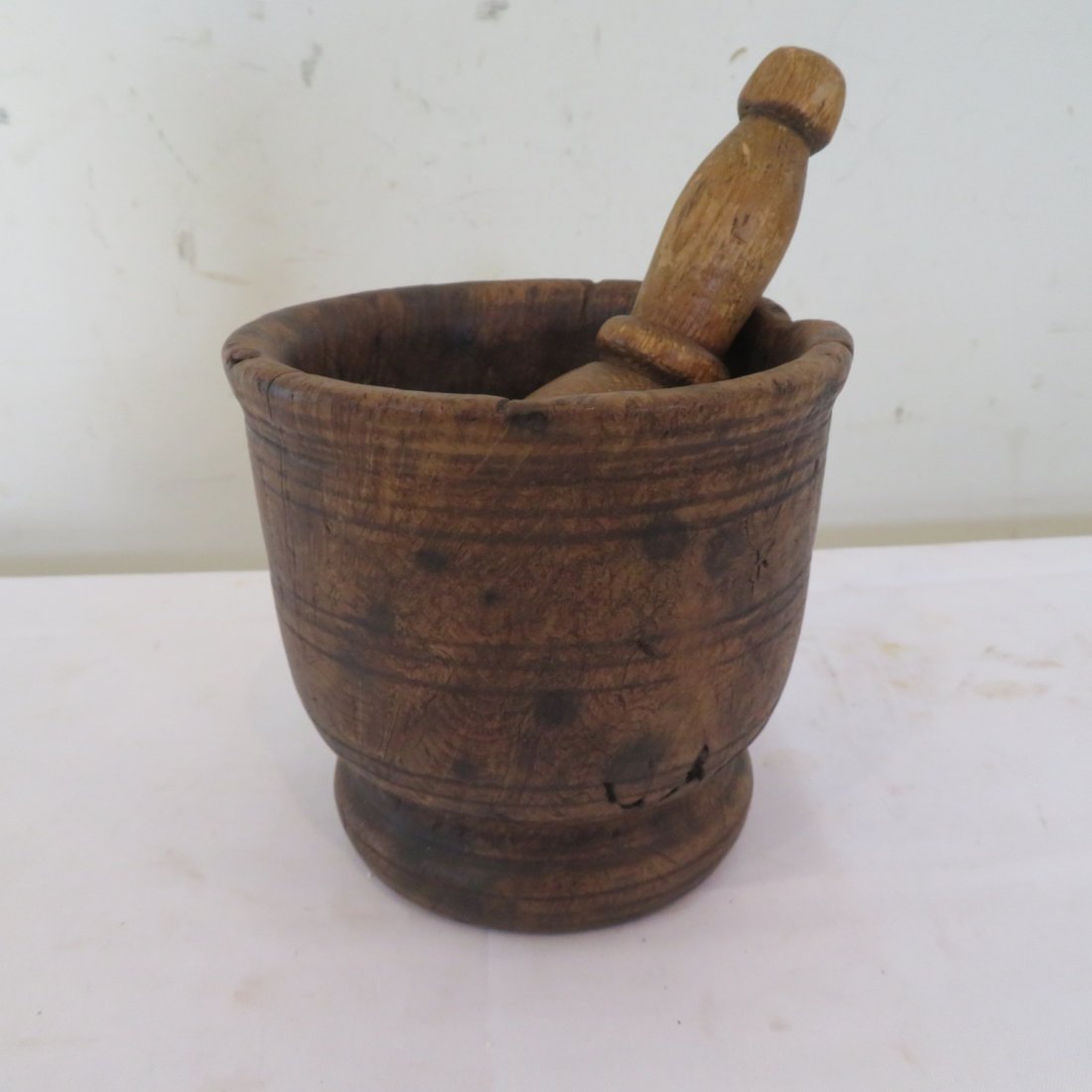Burl mortar with pine pestle (1 of 7)