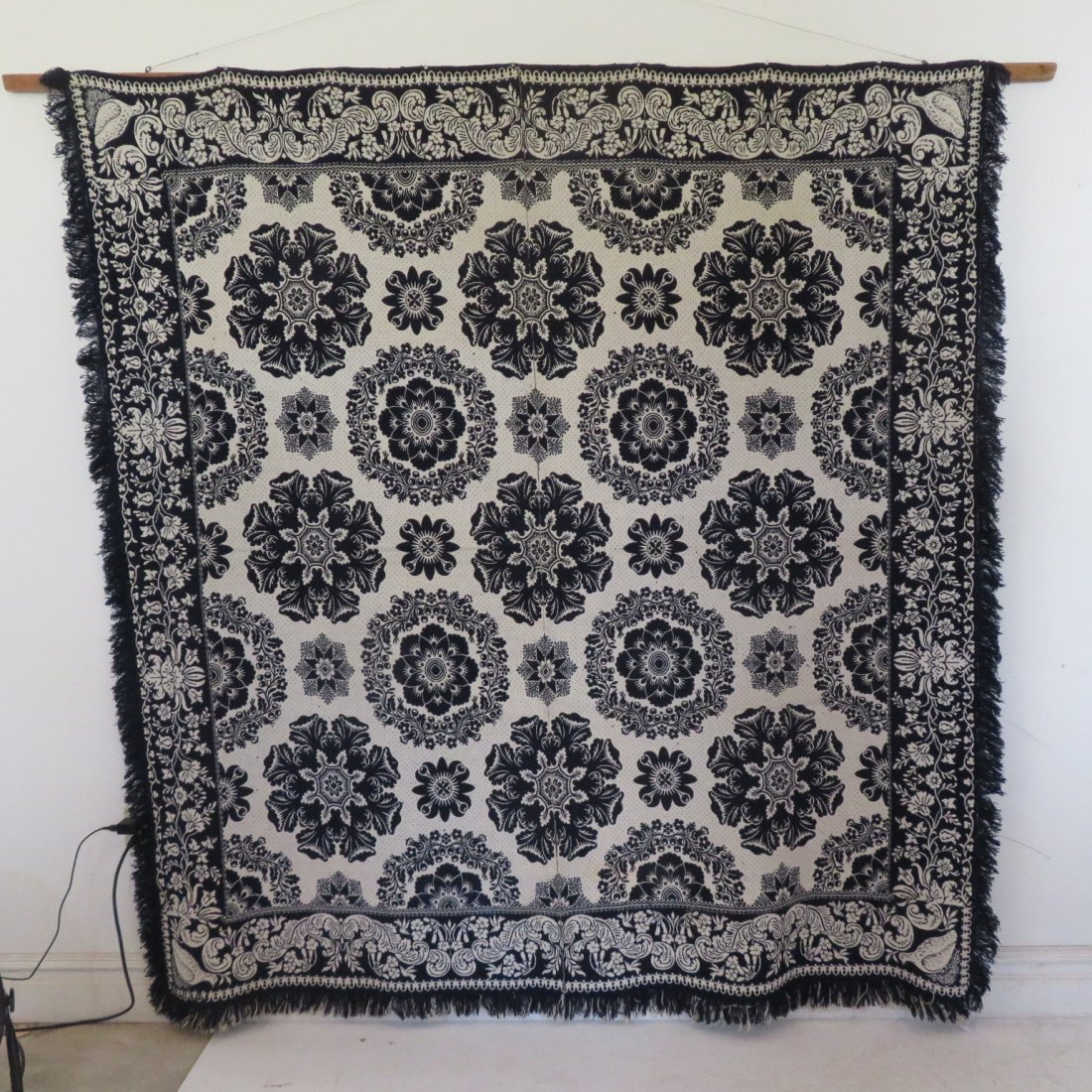 Blue and white 2 pc Indiana coverlet (1 of 6)