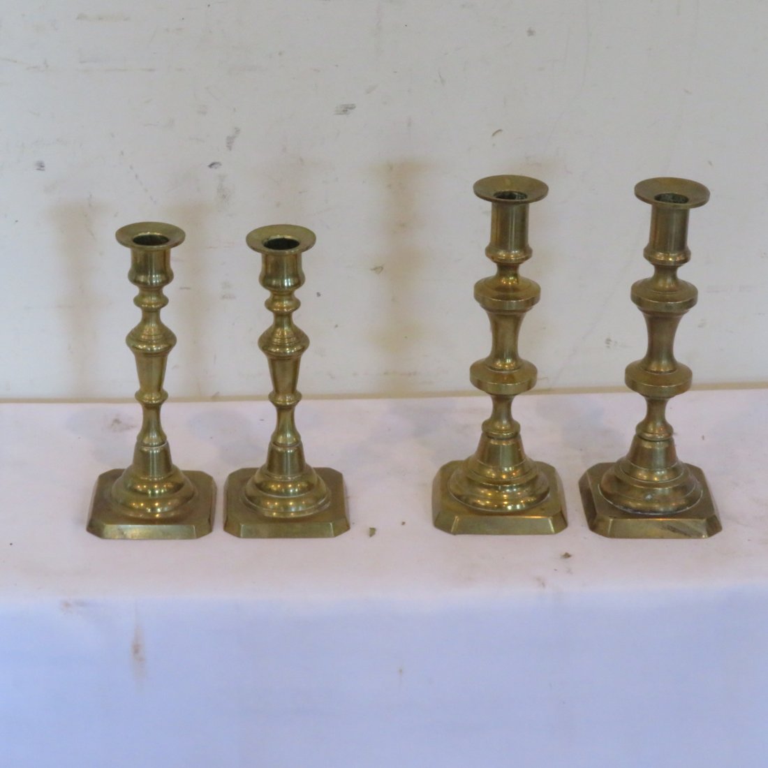4 brass candlesticks (1 of 5)