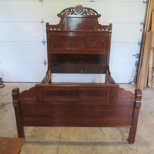 Walnut Eastlake Period Victorian Bed