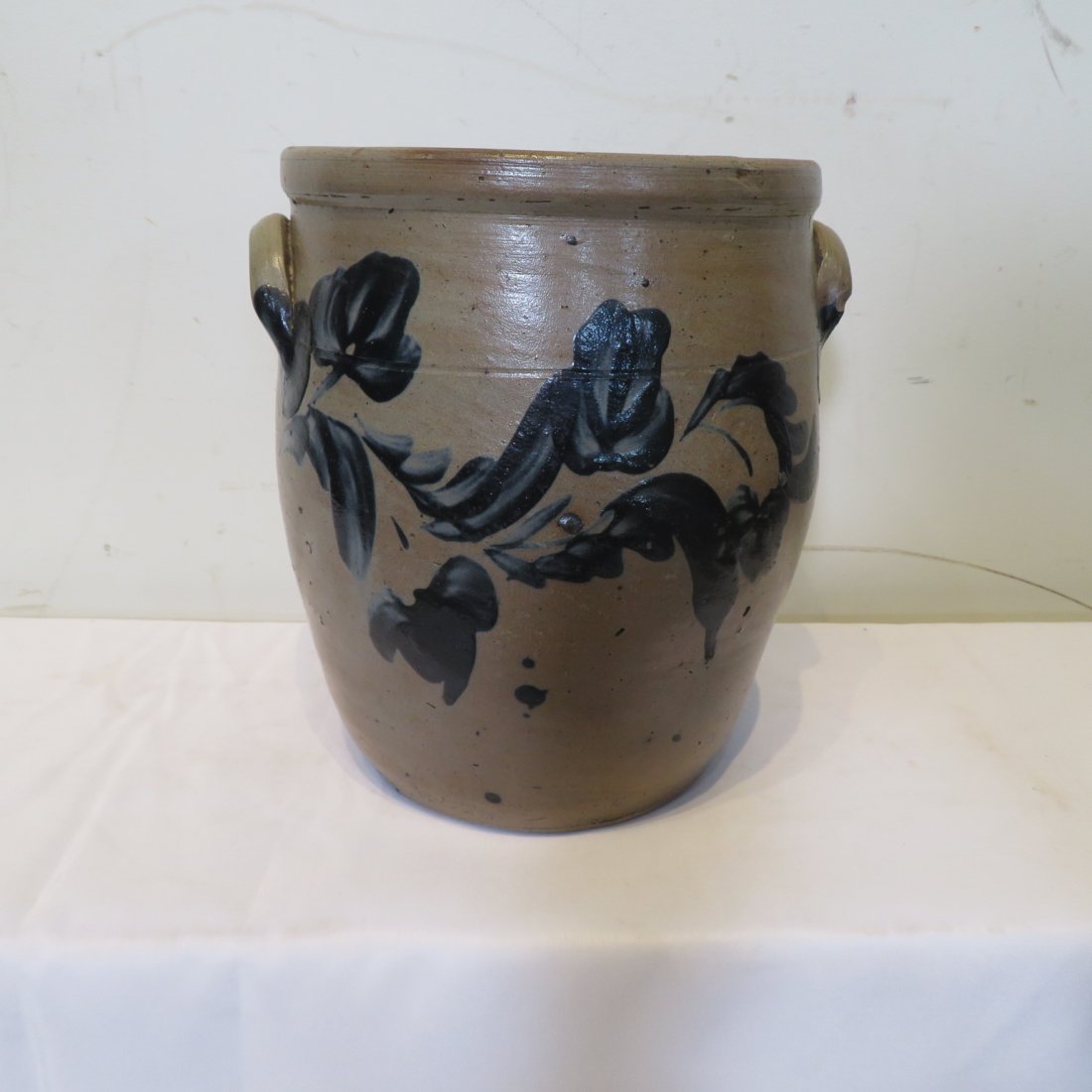 1 1/2 gal stoneware jar with cobalt decoration (1 of 4)