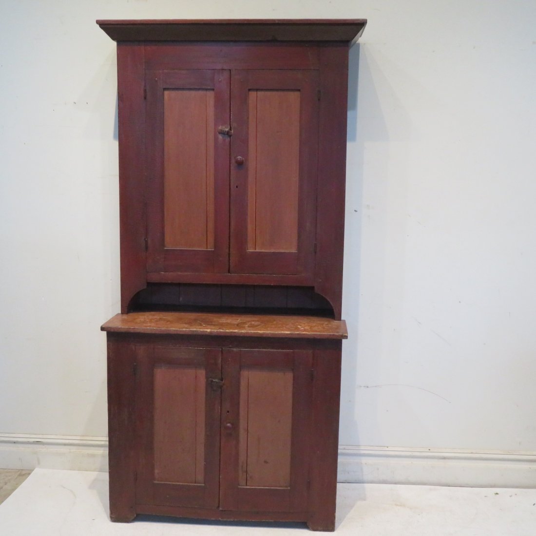 Poplar painted blind door step back cupboard (1 of 7)