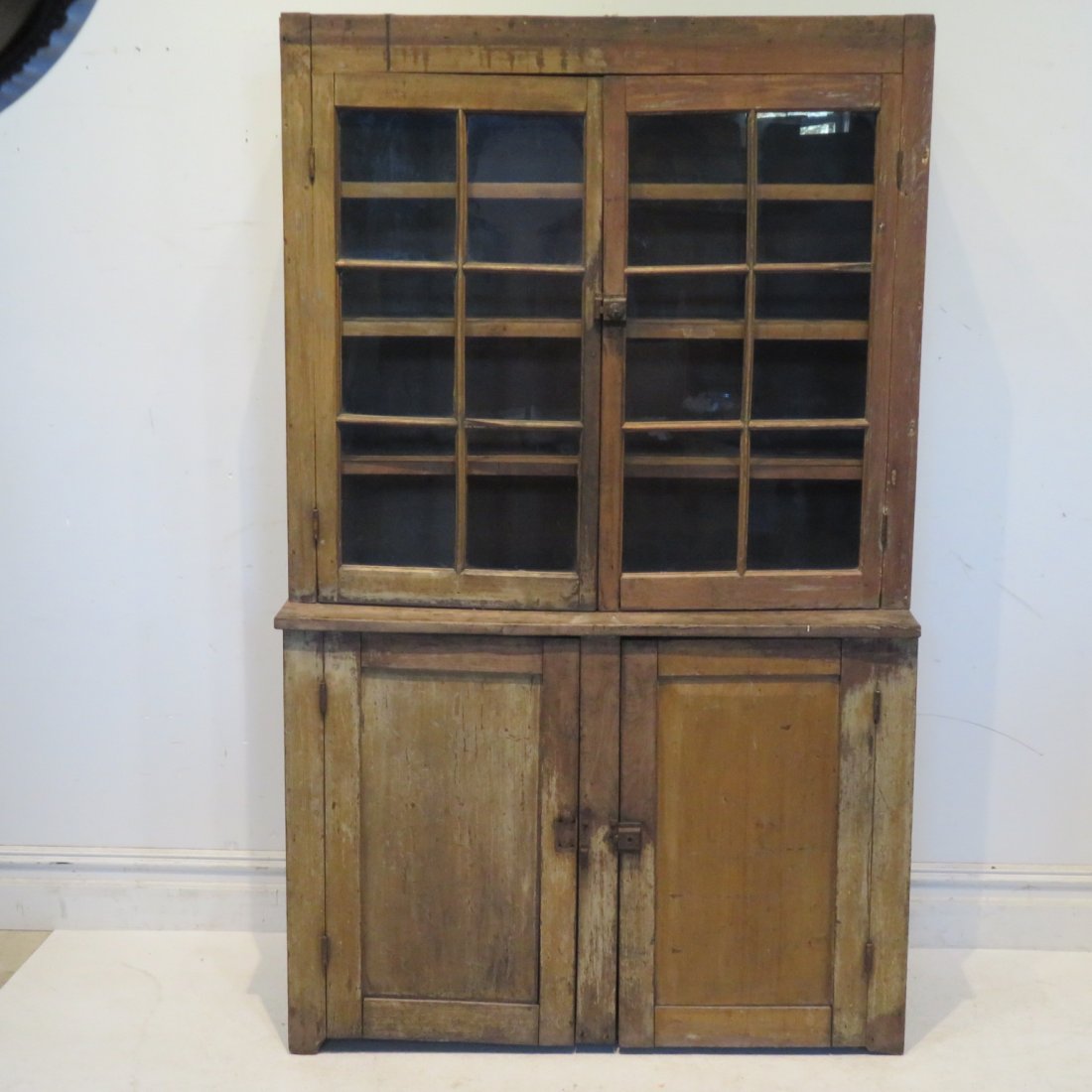 Walnut and poplar step back cupboard (1 of 7)