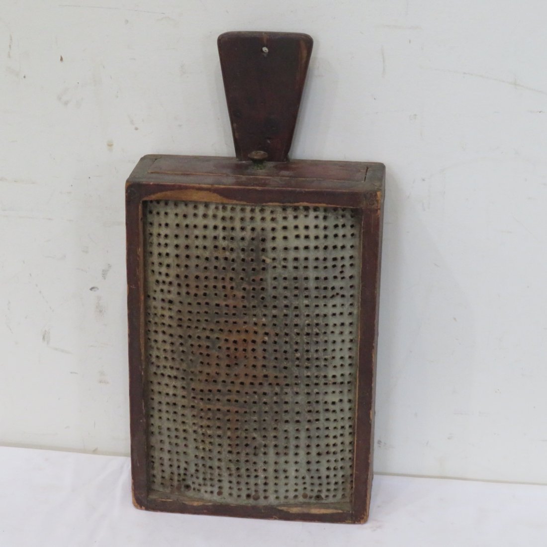 Large wood & tin grater with drawer (1 of 4)